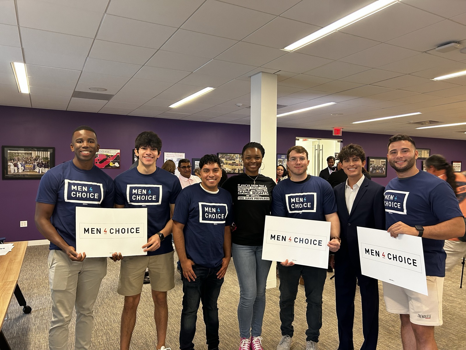 Kendrick Meek with Men 4 Choice advocates